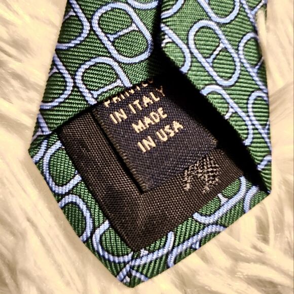 Brooks Brothers Makers Silk Tie Green Blue New - Picture 5 of 5